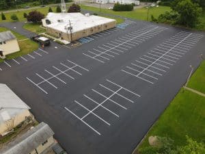 commercial parking lot line striping by Precision Striping & Sealcoating